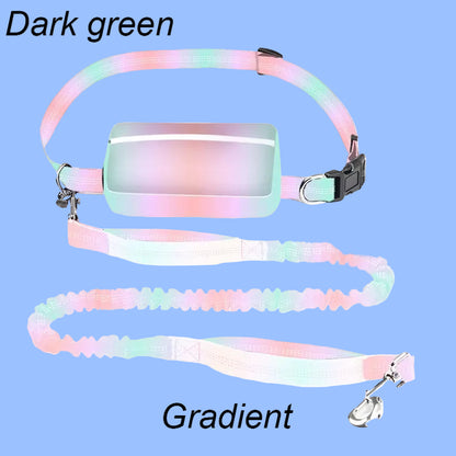 Multifunctional Sports Waist Bag Extended Hand Free Leash Adjustable for Dog Walking and Leash Pet Running Leash with Waist Bag