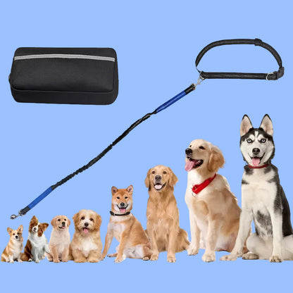 Multifunctional Sports Waist Bag Extended Hand Free Leash Adjustable for Dog Walking and Leash Pet Running Leash with Waist Bag
