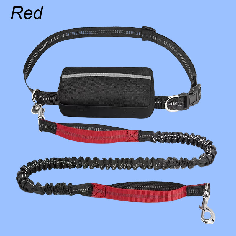 Multifunctional Sports Waist Bag Extended Hand Free Leash Adjustable for Dog Walking and Leash Pet Running Leash with Waist Bag
