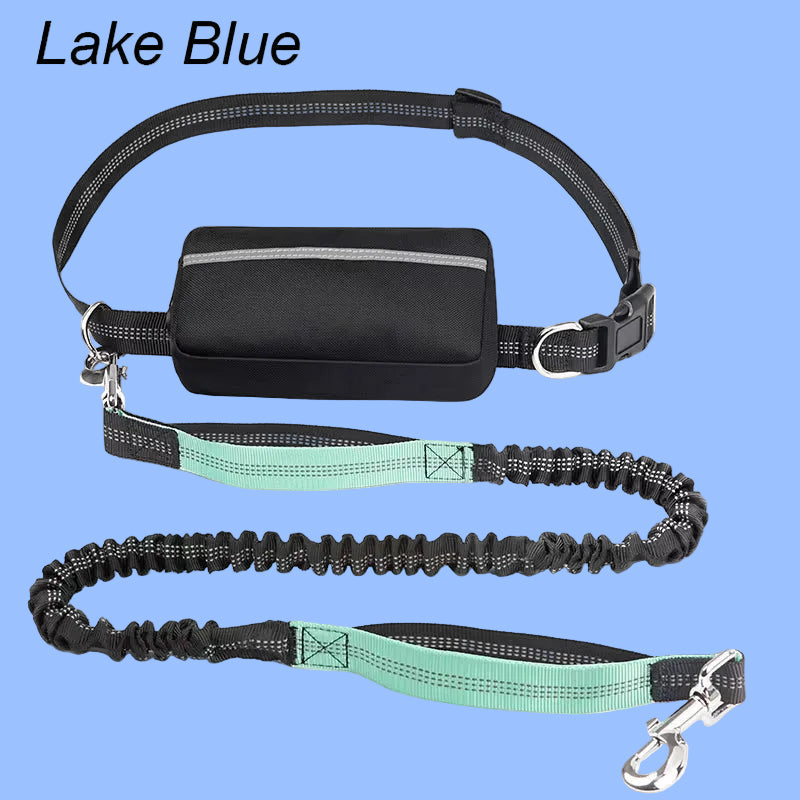 Multifunctional Sports Waist Bag Extended Hand Free Leash Adjustable for Dog Walking and Leash Pet Running Leash with Waist Bag
