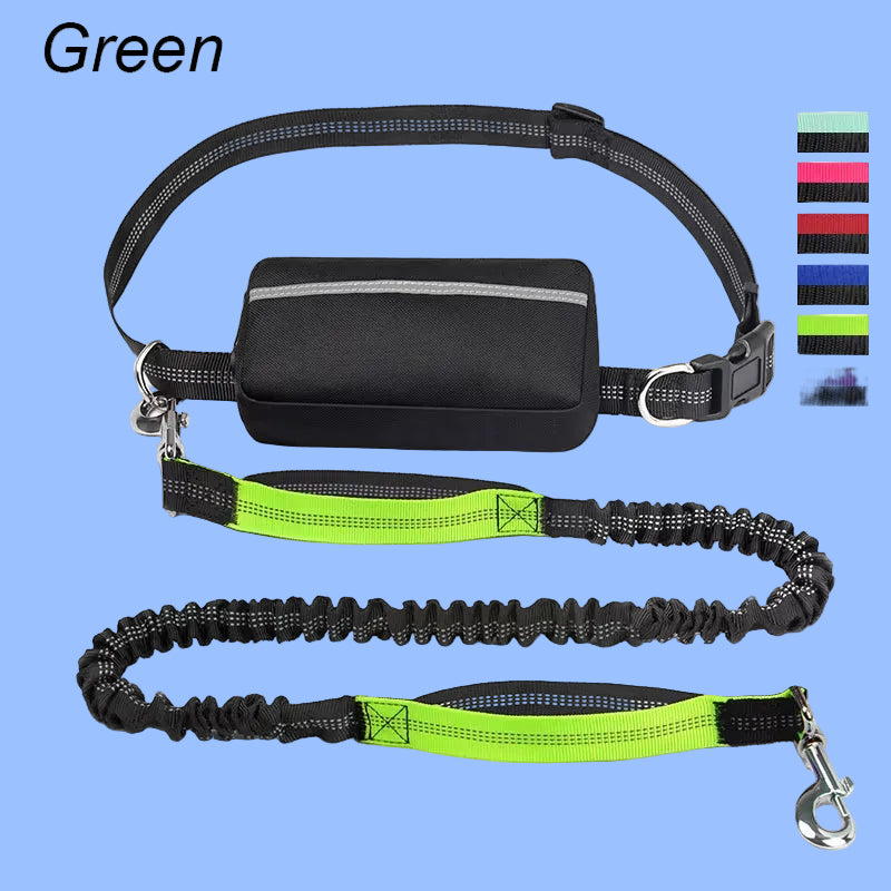 Multifunctional Sports Waist Bag Extended Hand Free Leash Adjustable for Dog Walking and Leash Pet Running Leash with Waist Bag